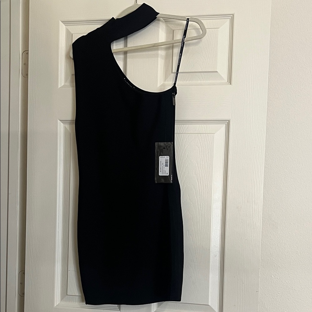 Marciano Black One-Shoulder Dress